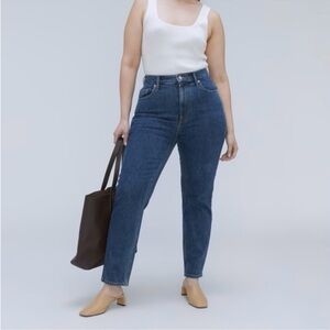 Everlane The Curvy Cheeky Crop Denim Jeans Blue Size 30